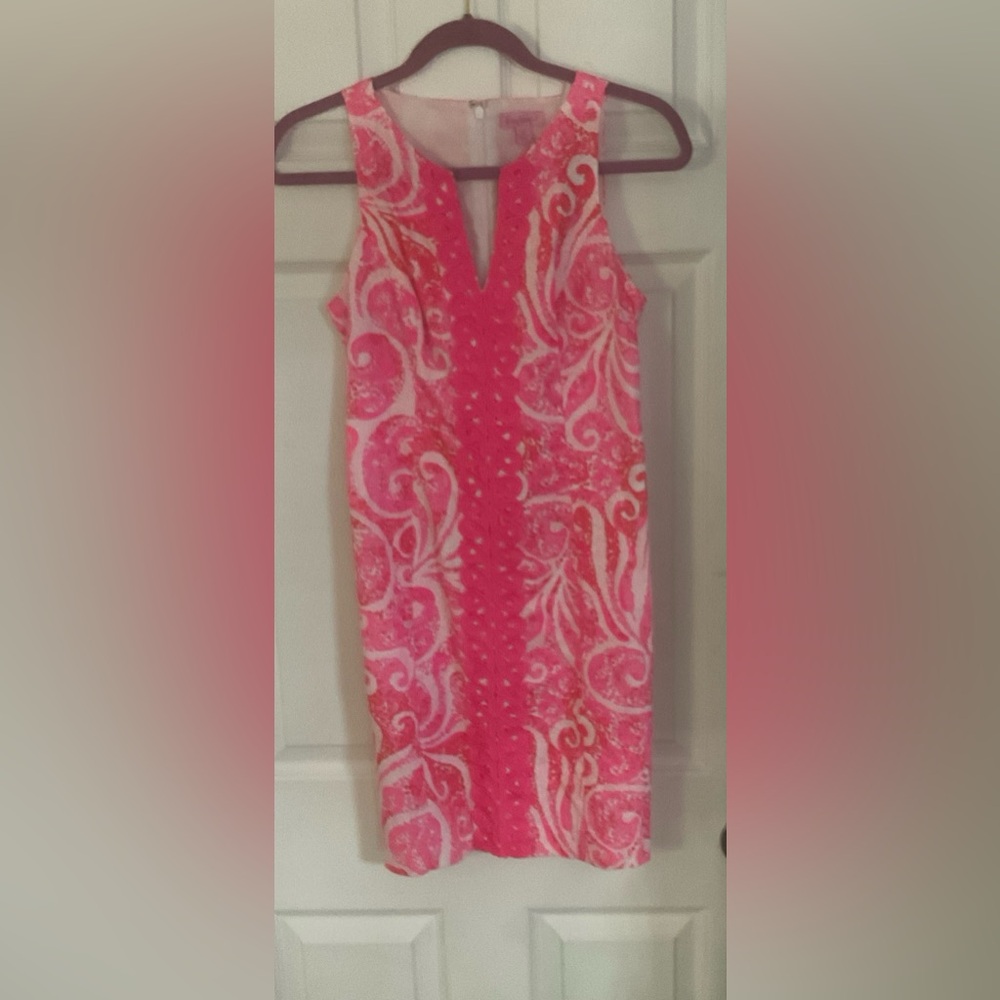 Lilly Pulitzer Ryder Shift‎ Dress Pink Pout size 00 Like New